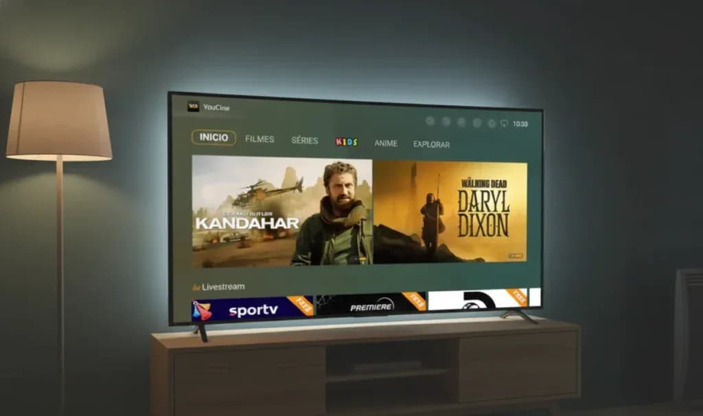 YouCine instalado em Smart TV