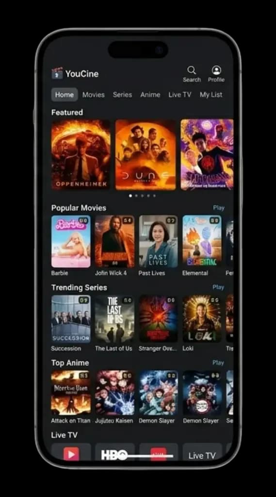 YouCine no iPhone — análise iOS
